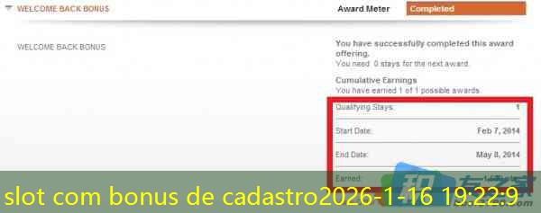 slot com bonus de cadastro